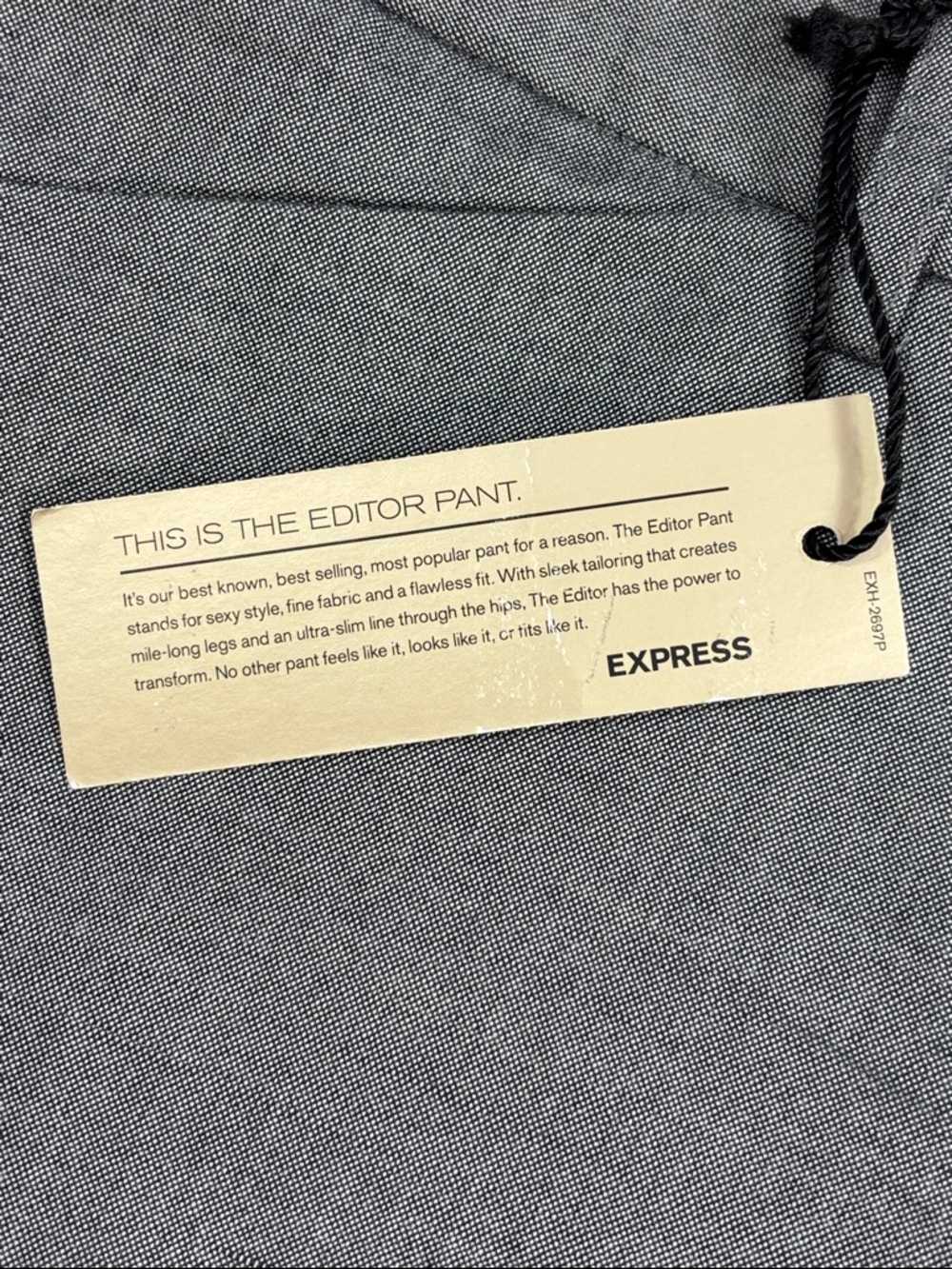 Express Editor Barely Boot Gray Pants - 2 Short NWT - Picture 3 of 7